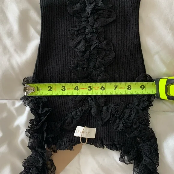 New Meshki Shay Lace Ruffle Knit Maxi Dress Size XS - Picture 6 of 6